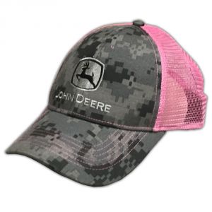 John Deere Digital Camo with Pink Mesh Snapback Hat - 2308-0419BK-00